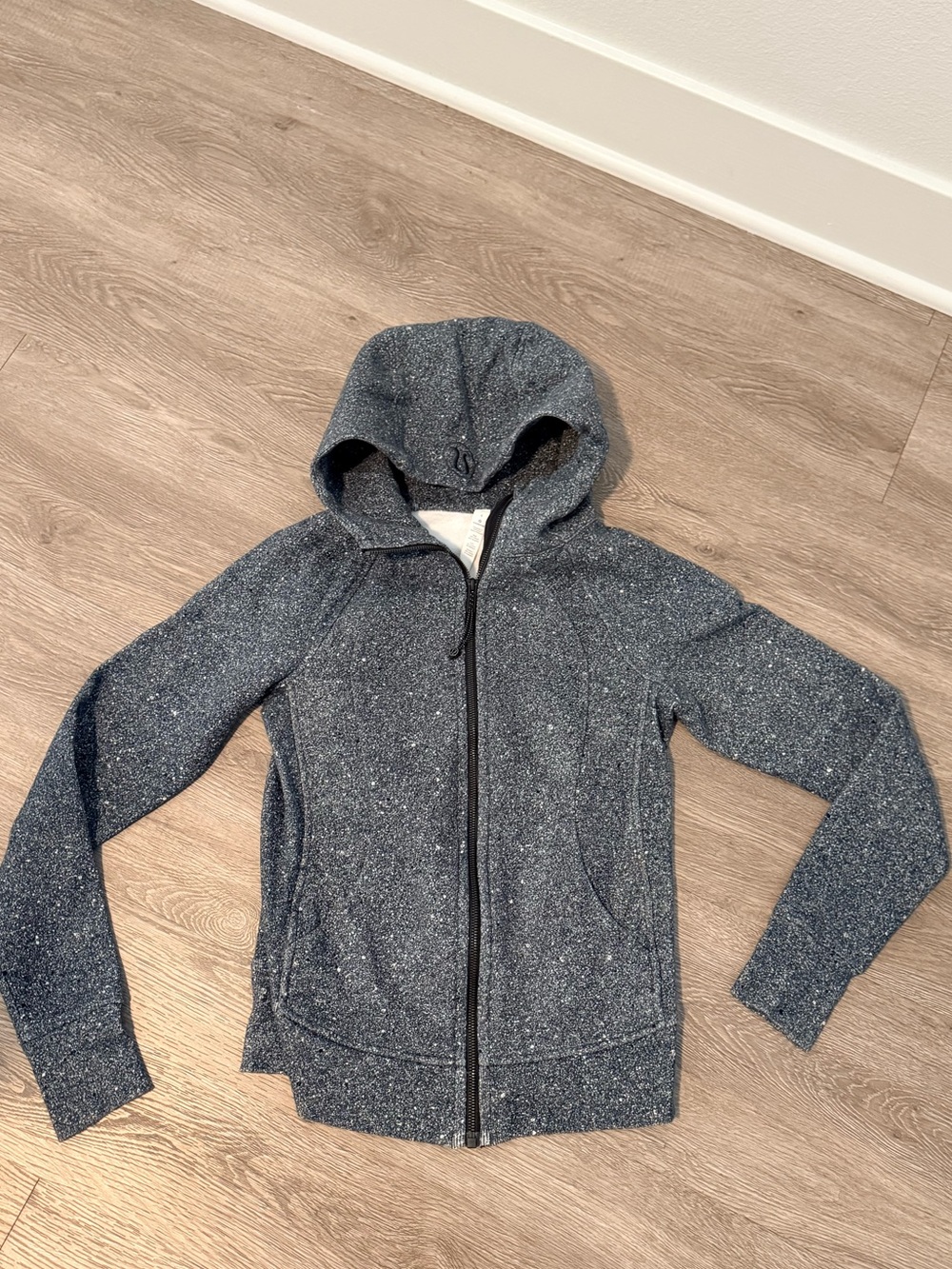 Lululemon Black & White Speckled Scuba Athletic Jacket